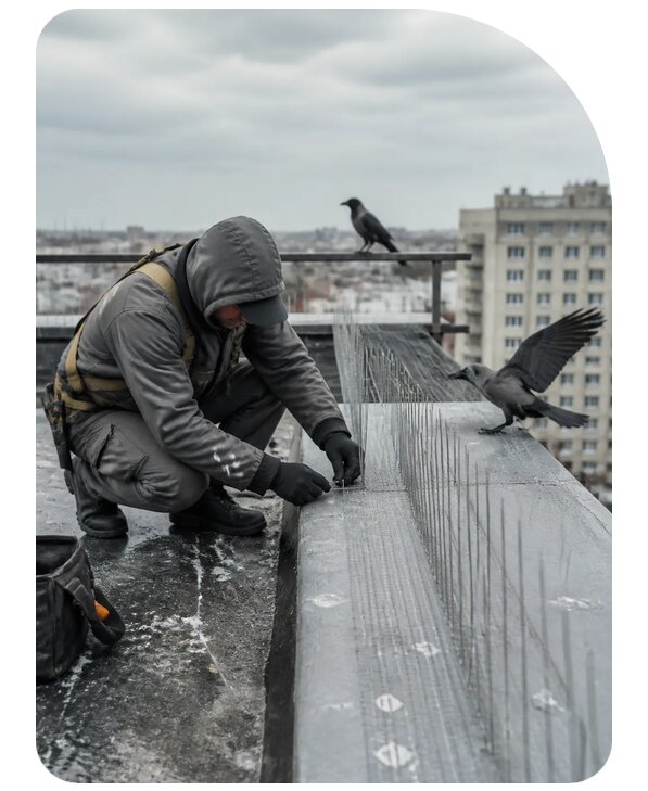 Защита от ворон под ключ в Ухте по цене от 5063 р. | Сенат-Хта